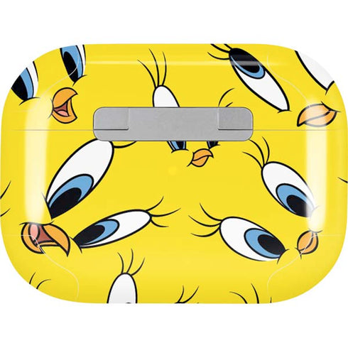 Looney Tunes Tweety Bird Super Sized Pattern AirPods Skins