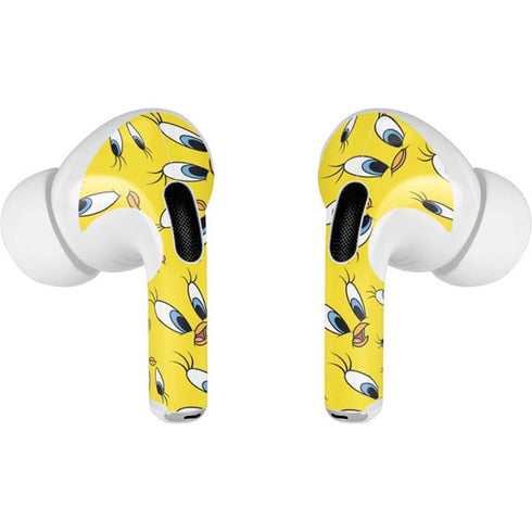 Looney Tunes Tweety Bird Super Sized Pattern AirPods Skins