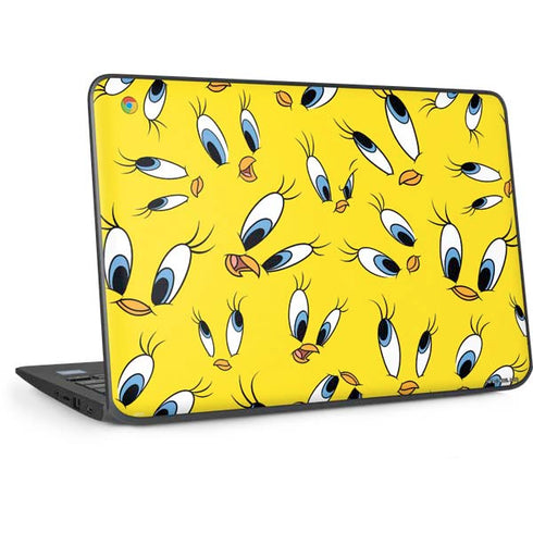 Looney Tunes Tweety Bird Super Sized Pattern HP Chromebook Skin