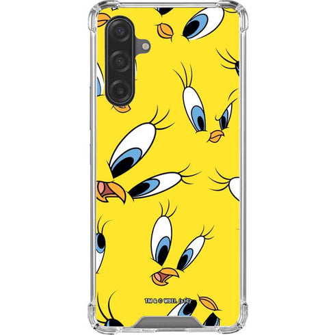 Looney Tunes Tweety Bird Super Sized Pattern Galaxy A17 Clear Case
