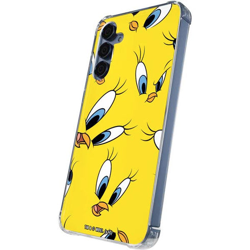 Looney Tunes Tweety Bird Super Sized Pattern Galaxy A55 5G Clear Case