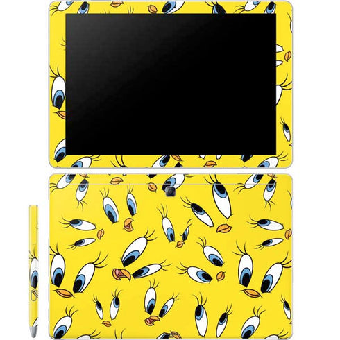 Looney Tunes Tweety Bird Super Sized Pattern Galaxy Book 12in Skin