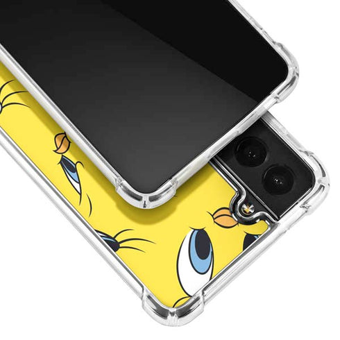 Looney Tunes Tweety Bird Super Sized Pattern Galaxy S22 Clear Case