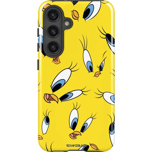 Looney Tunes Tweety Bird Super Sized Pattern Galaxy S25 Impact Case