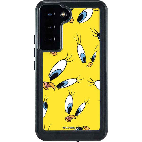 Looney Tunes Tweety Bird Super Sized Pattern Galaxy S24 Plus Waterproof Case