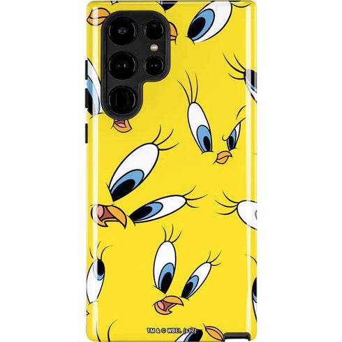Looney Tunes Tweety Bird Super Sized Pattern Galaxy Cases