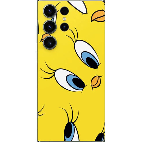 Looney Tunes Tweety Bird Super Sized Pattern Galaxy S25 Ultra Skin