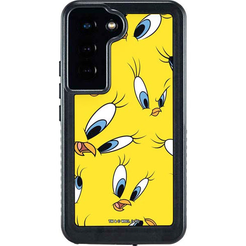 Looney Tunes Tweety Bird Super Sized Pattern Galaxy S24 Waterproof Case