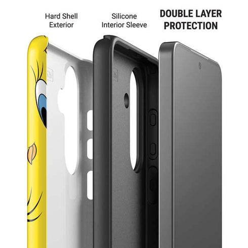 Looney Tunes Tweety Bird Super Sized Pattern Galaxy S26 Plus Impact Case