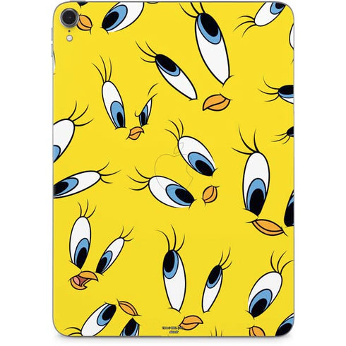 Looney Tunes Tweety Bird Super Sized Pattern Apple iPad Pro Skin