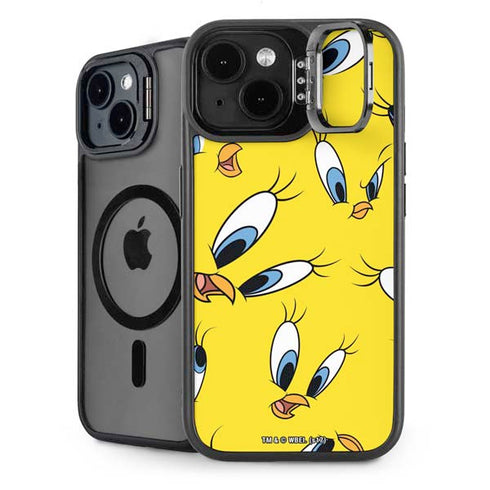 Looney Tunes Tweety Bird Super Sized Pattern iPhone 14 Plus Kickstand Case