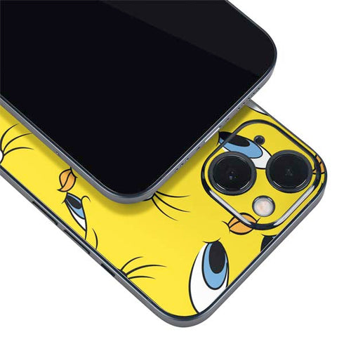 Looney Tunes Tweety Bird Super Sized Pattern iPhone 15 Skin