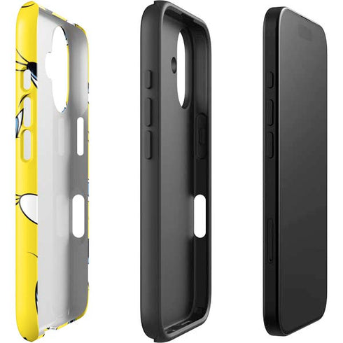 Looney Tunes Tweety Bird Super Sized Pattern iPhone 16 Plus Impact Case