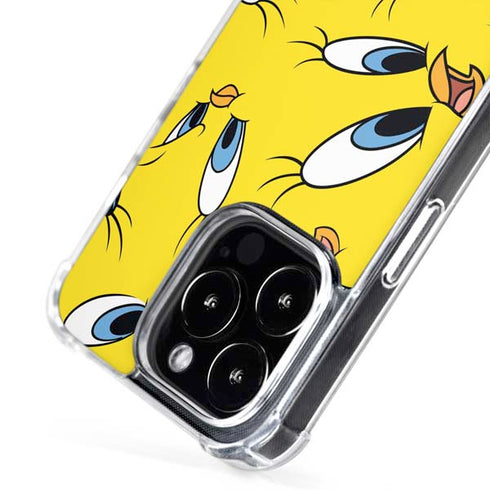 Looney Tunes Tweety Bird Super Sized Pattern iPhone 16 Pro Max MagSafe Case
