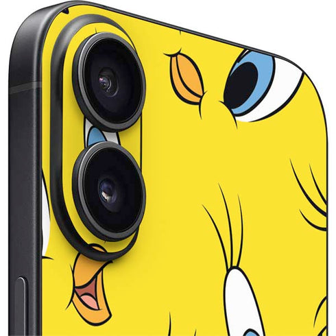 Looney Tunes Tweety Bird Super Sized Pattern iPhone 16 Skin