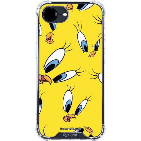 Looney Tunes Tweety Bird Super Sized Pattern iPhone 16e Clear Case