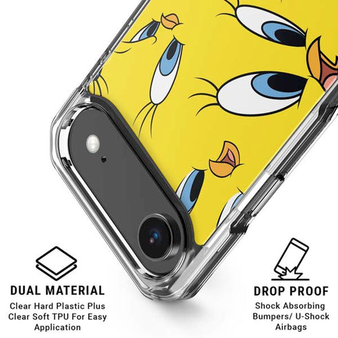 Looney Tunes Tweety Bird Super Sized Pattern iPhone 17 Air Clear Case
