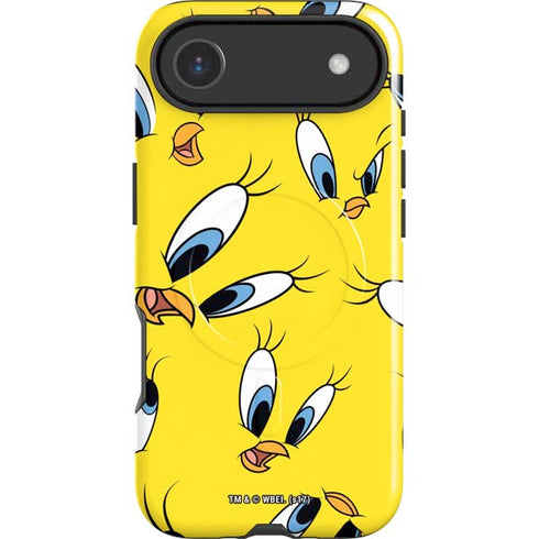 Looney Tunes Tweety Bird Super Sized Pattern iPhone 17 Air Magsafe Impact Case
