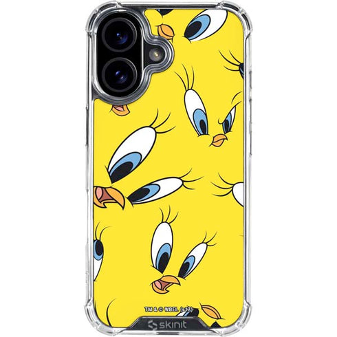 Looney Tunes Tweety Bird Super Sized Pattern iPhone 17 Clear Case