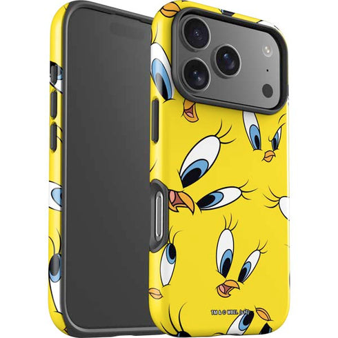 Looney Tunes Tweety Bird Super Sized Pattern iPhone 17 Pro Impact Case