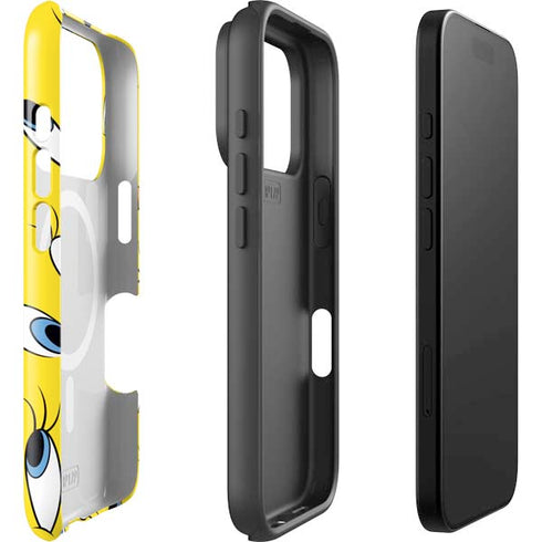 Looney Tunes Tweety Bird Super Sized Pattern iPhone 17 Pro Magsafe Impact Case