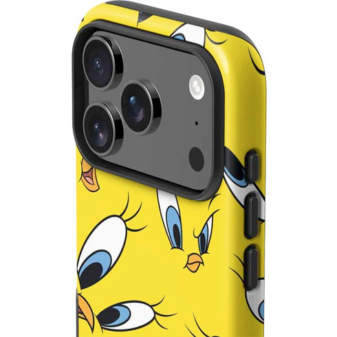 Looney Tunes Tweety Bird Super Sized Pattern iPhone 17 Pro Max Impact Case