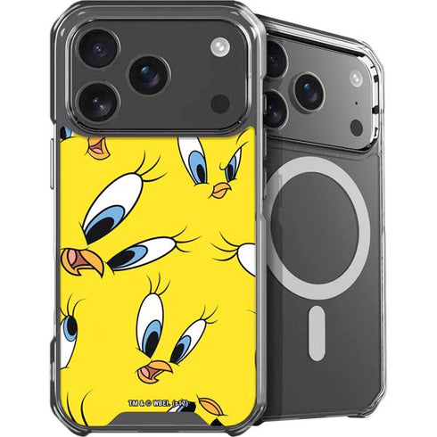 Looney Tunes Tweety Bird Super Sized Pattern iPhone 17 Pro Max MagSafe Case