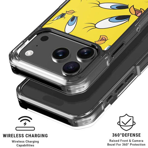 Looney Tunes Tweety Bird Super Sized Pattern iPhone 18 Pro Clear Case