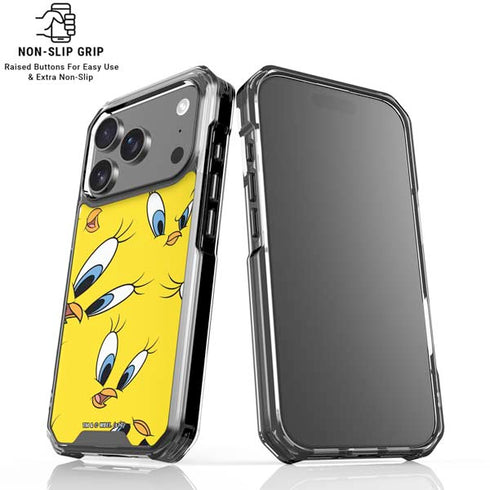 Looney Tunes Tweety Bird Super Sized Pattern iPhone 18 Pro Clear Case
