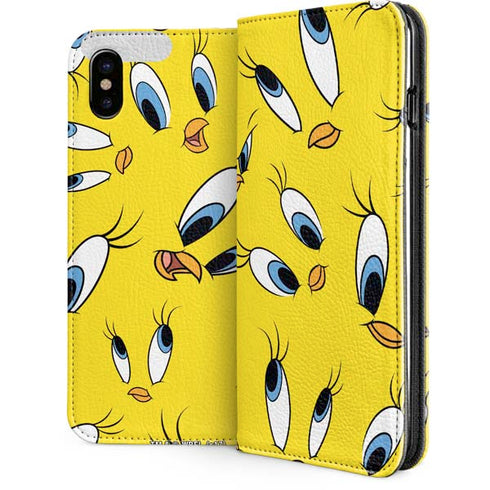 Looney Tunes Tweety Bird Super Sized Pattern iPhone 8 Folio Case