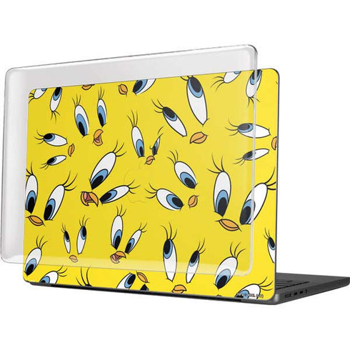 Looney Tunes Tweety Bird Super Sized Pattern MacBook Pro 14in (2021-24) Case plus Skin