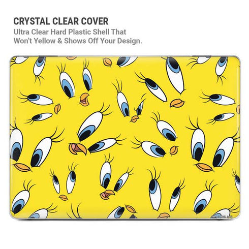 Looney Tunes Tweety Bird Super Sized Pattern MacBook Pro 14in (2021-24) Case plus Skin