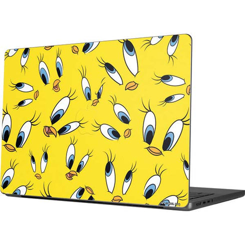 Looney Tunes Tweety Bird Super Sized Pattern Apple MacBook Pro 14-inch Skin
