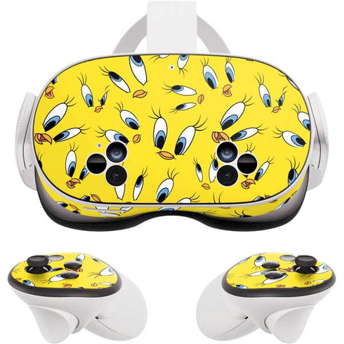 Looney Tunes Tweety Bird Super Sized Pattern Meta Quest 3S Skin