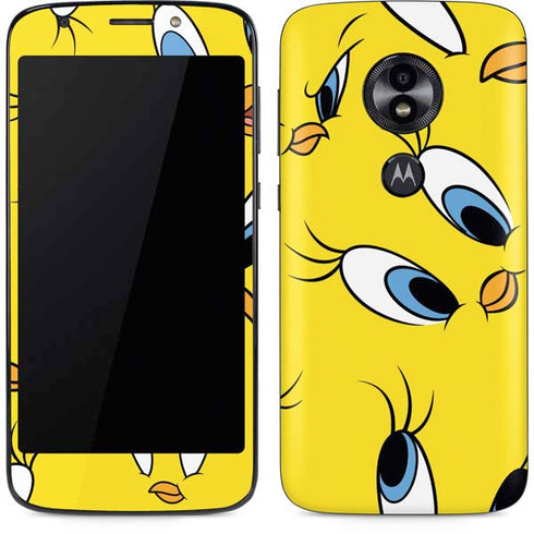 Looney Tunes Tweety Bird Super Sized Pattern Moto E5 Play Skin