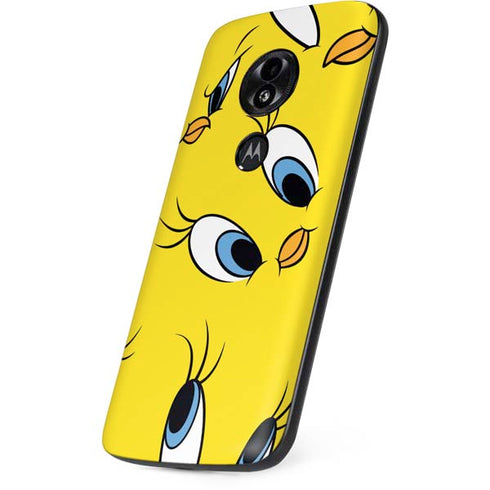 Looney Tunes Tweety Bird Super Sized Pattern Moto E5 Play Skin