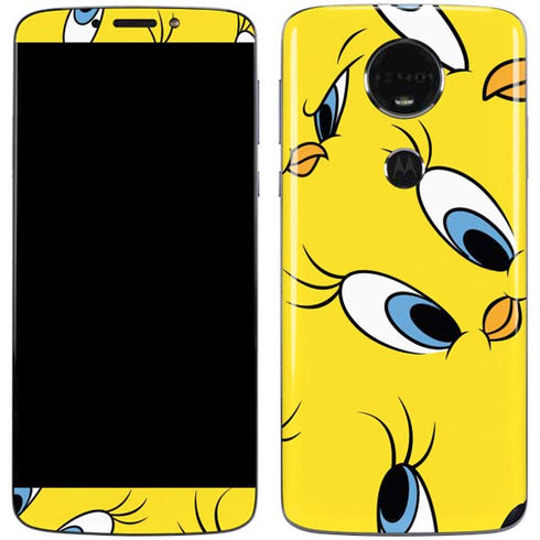 Looney Tunes Tweety Bird Super Sized Pattern Moto E5 Plus Skin