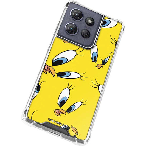 Looney Tunes Tweety Bird Super Sized Pattern Moto G Play 5G (2025) Clear Case
