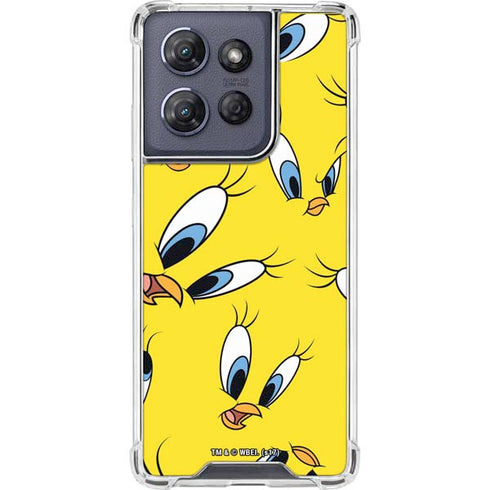 Looney Tunes Tweety Bird Super Sized Pattern Moto G Power 5G (2025) Clear Case