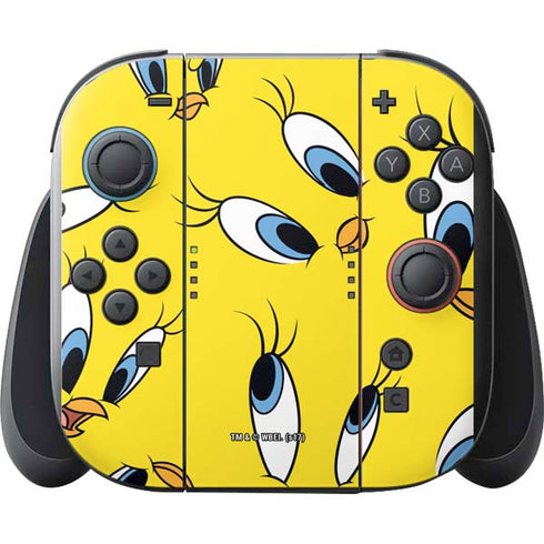 Looney Tunes Tweety Bird Super Sized Pattern Nintendo Switch 2 (2025) with Joy-Con Skin