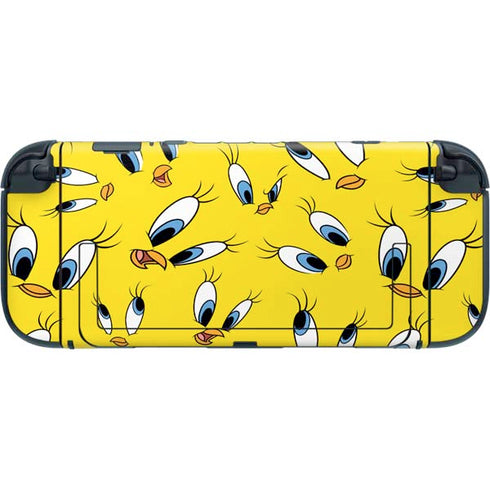 Looney Tunes Tweety Bird Super Sized Pattern Nintendo Switch 2 (2025) with Joy-Con Skin
