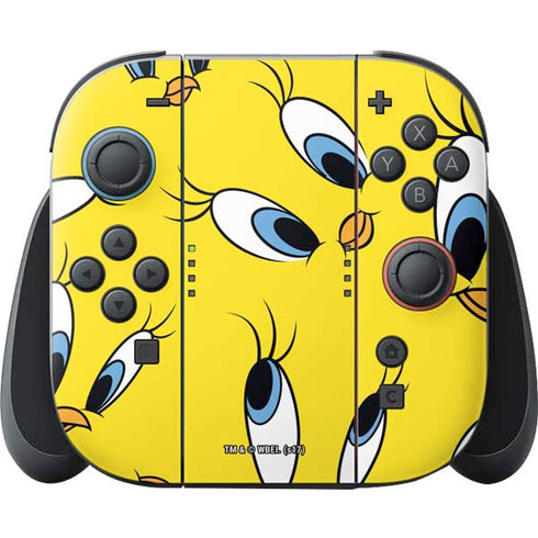 Looney Tunes Tweety Bird Super Sized Pattern Nintendo Skins