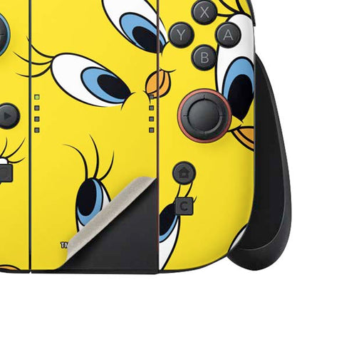 Looney Tunes Tweety Bird Super Sized Pattern Nintendo Switch 2 (2025) Joy-Con Controller Skin