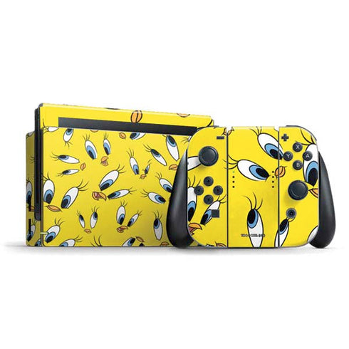 Looney Tunes Tweety Bird Super Sized Pattern Nintendo Skins