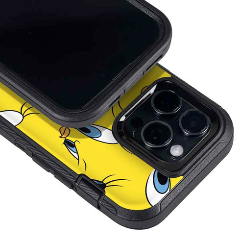 Looney Tunes Tweety Bird Super Sized Pattern Otterbox Defender iPhone Skin