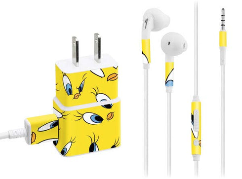 Looney Tunes Tweety Bird Super Sized Pattern Phone Charger Skin