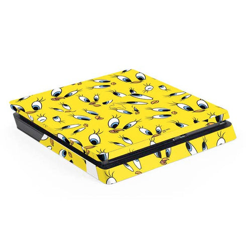 Looney Tunes Tweety Bird Super Sized Pattern PlayStation PS4 Skins