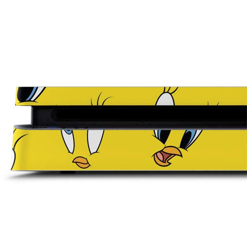 Looney Tunes Tweety Bird Super Sized Pattern PS4 Slim Skin