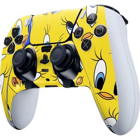 Looney Tunes Tweety Bird Super Sized Pattern PS5 DualSense Edge Pro Controller Skin