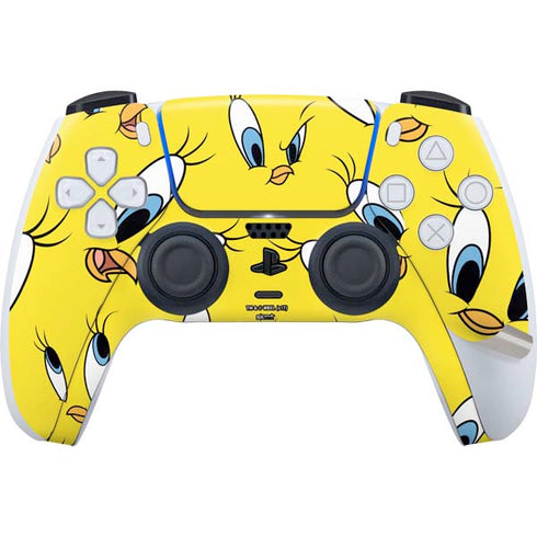 Looney Tunes Tweety Bird Super Sized Pattern PS5 Pro Bundle Skin
